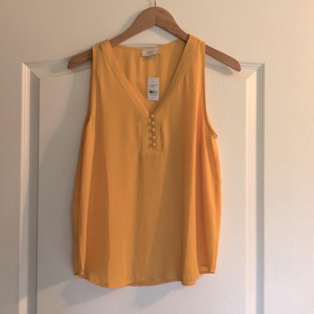 LOFT Outlet flowy yellow shirt